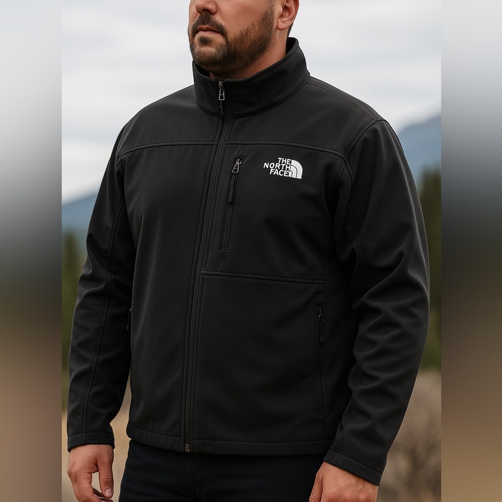 The North Face Men's XL Apex Bionic Softshell Jacket Black Full Zip WindWall - Picture 1 of 7